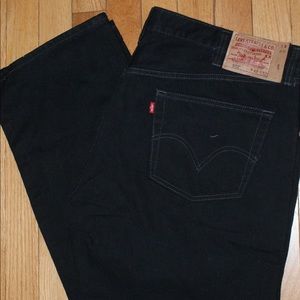 Levi’s 501 button fly black jeans. 42 x 32